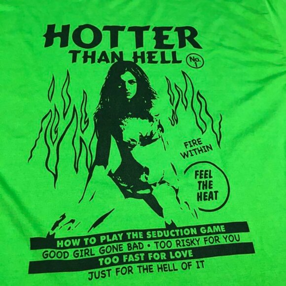 HYSTERIC GLAMOUR Oversized Unisex Green Black Logo Graphic Tee Shirt Size XL 2XL - Picture 1 of 9